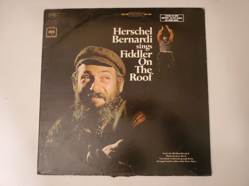 Herschel Bernardi Herschel Bernardi Sings Fiddler On The Roof vinyl record